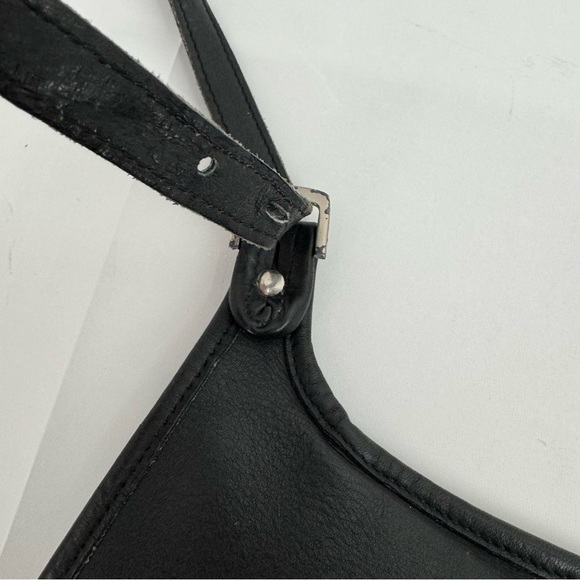 VINTAGE COACH BLACK HIPPIE FLAP SHOULDER BAG Handcrafted - #9134 - Picture 12 of 12